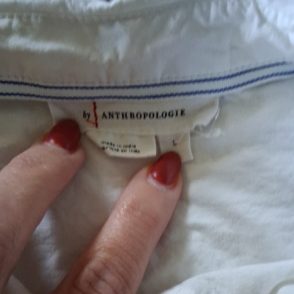 Anthropologie White Crop Top - Picture 2 of 6
